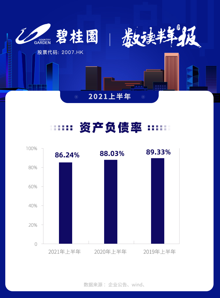 图说年报丨碧桂园：上半年资产负债率86.24% 可动用现金余额约1862.38亿元_中国网地产